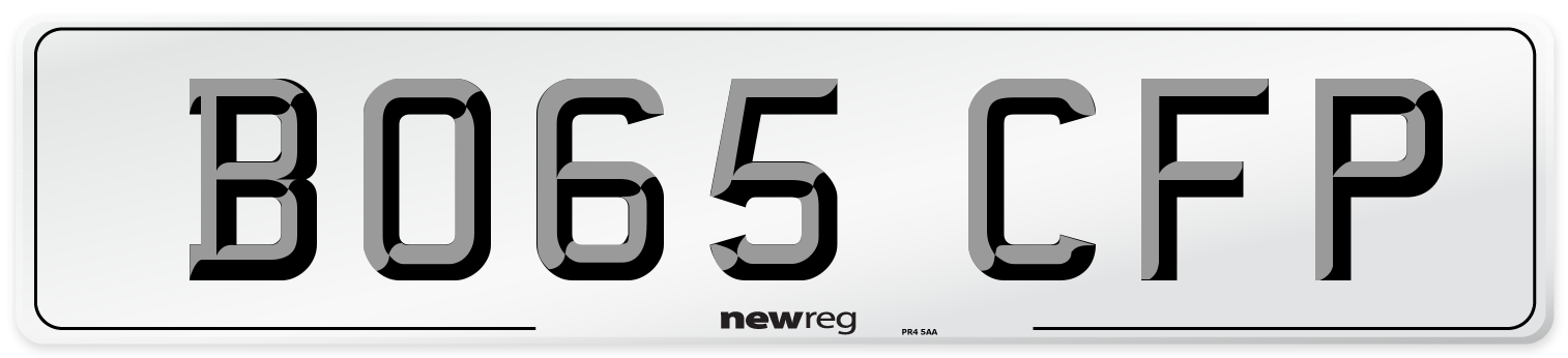 BO65 CFP Number Plate from New Reg